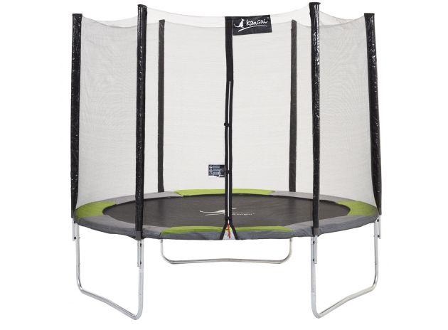 Trampoline pliable pour 2 enfants intérieur/extérieur avec main courante  ajustable coussin tapis de saut charge 150kg bleu - Conforama