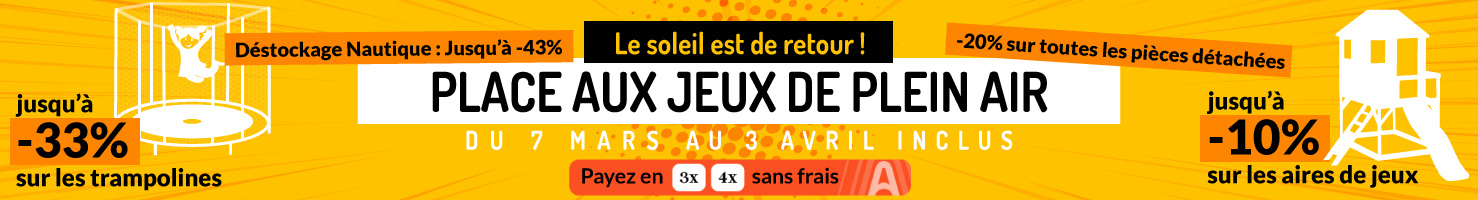 Black Friday Kangui - Trampoline, aire de jeux, Baby foot et table de jeux pas cher